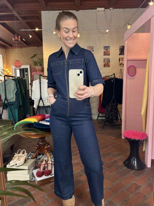 Onyx Denim Zip Jumpsuit