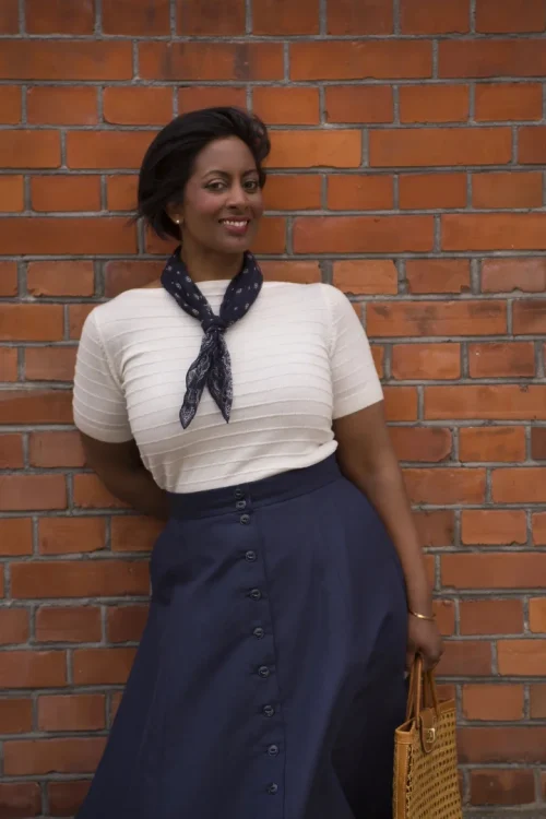 The Emmy Goes to Paris Topp - Ivory wool