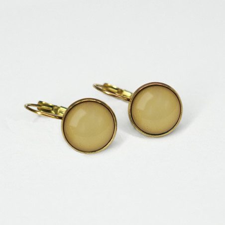 Urban Hippies Øredobber Dots Biscotti beige gp