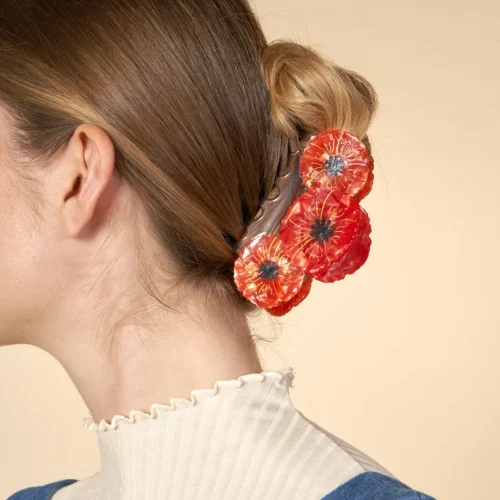 Trio Poppies Hair Claw