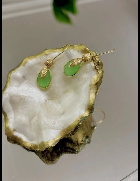 Very Cherry - Utopia Green Chalcedony Øredobber