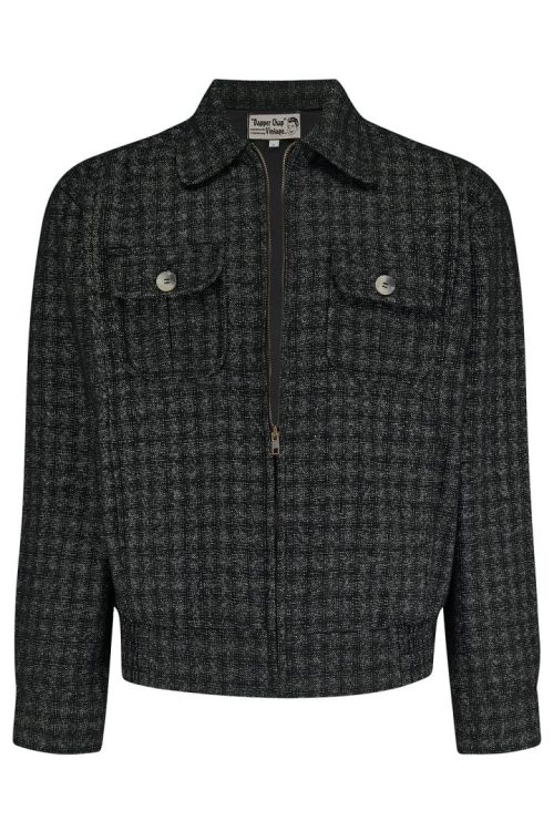 The Mens Ricky Sport Jacket In Black Atomic Fleck