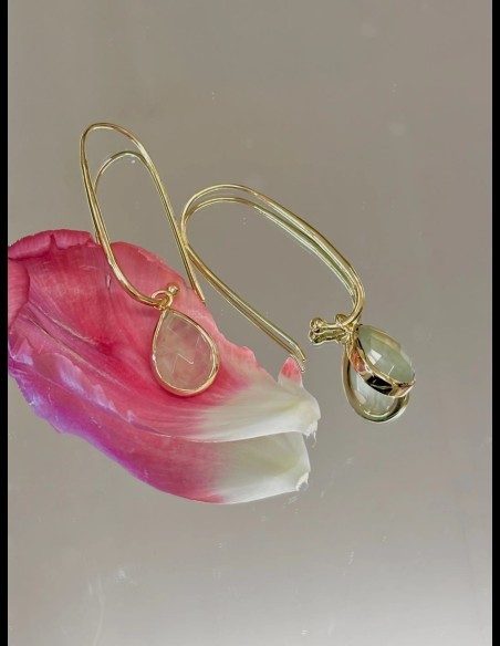 Very Cherry - Classic Drop Prehnite Øredobber