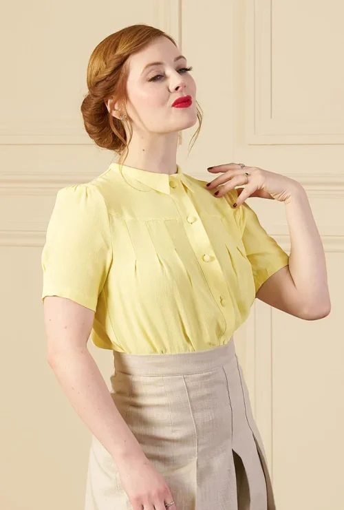 30s Bonnie Bluse - lemon