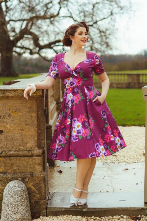 Berry Blossom Swing Kjole
