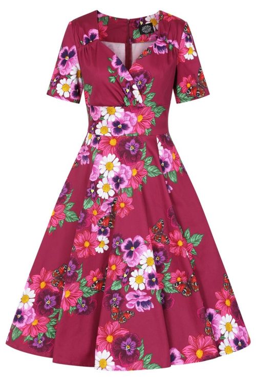 Berry Blossom Swing Kjole - Plus Size