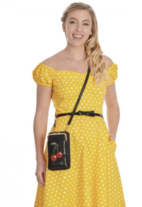 Cherry Pie Cross Body Phone Bag - Sort