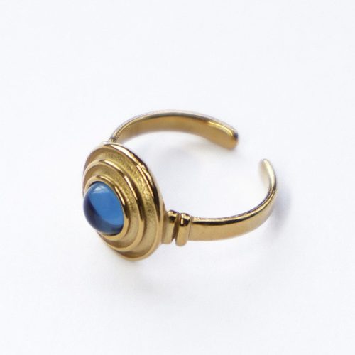 Urban Hippies Ring Mia Greyblue Gold