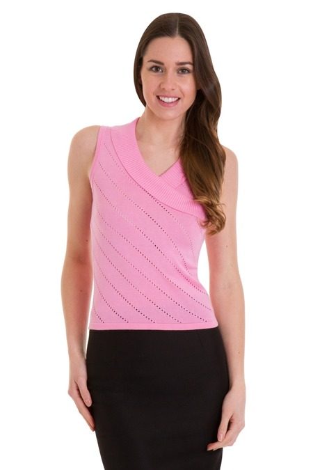 It's a wrap pointelle topp - Rose