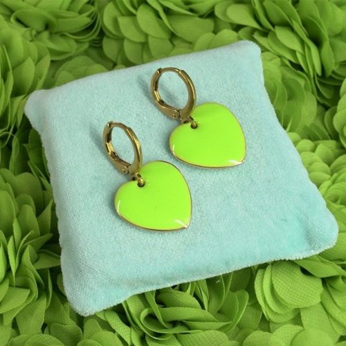 Urban Hippies Øredobber Lime Hearts gp