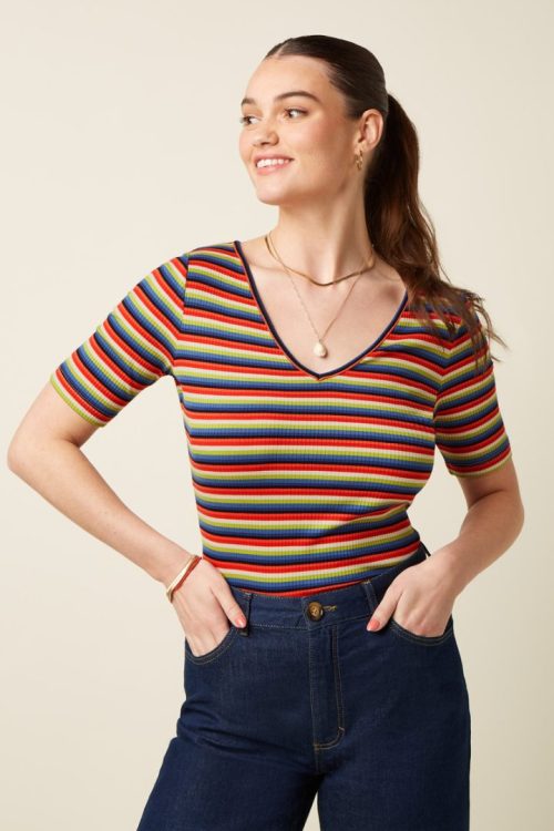 Carice Samui Stripe V Topp