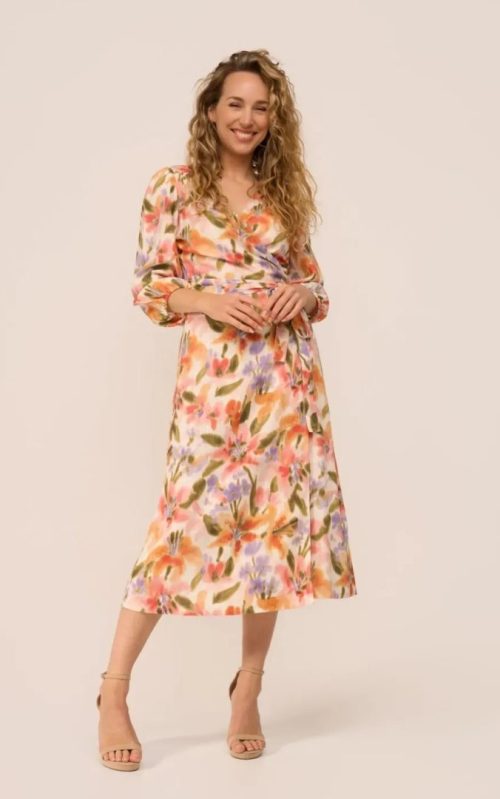 Maxima Wrap Dress Aquarel Flowers
