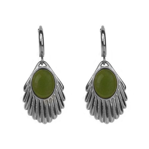 Urban Hippies Øredobber Venus Moss Silver