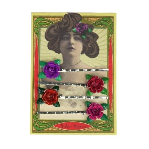 Urban Hippies Rose Hairpins silver