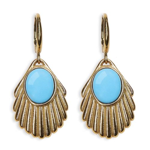 Urban Hippies Øredobber Venus Aqua Gold