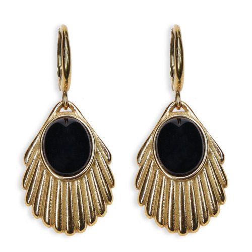 Urban Hippies Øredobber Venus Black Gold
