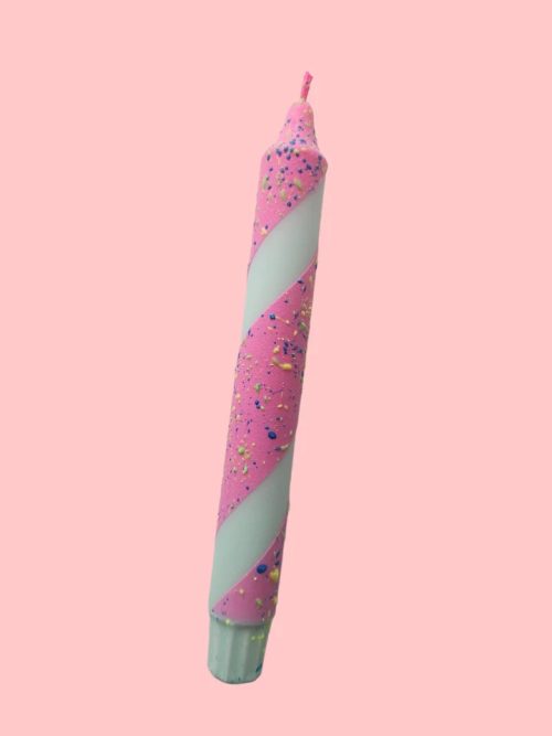 Mrs Miccio Stearinlys NEON magenta/mint