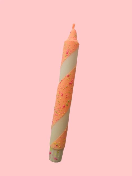 Mrs Miccio Stearinlys NEON orange /yellow
