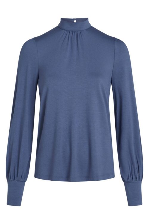 Phoebe Top Viscose Light Shadow Blue