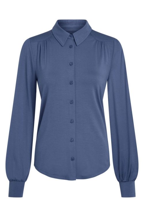 Carina Blouse Viscose Light Shadow Blue