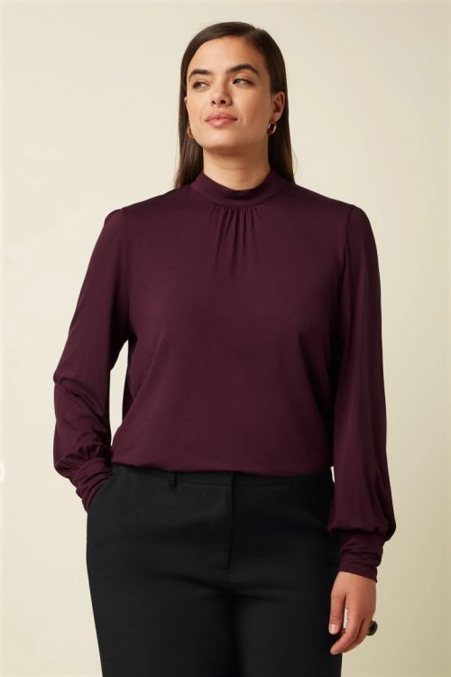 Phoebe Top Viscose Light Porto Red