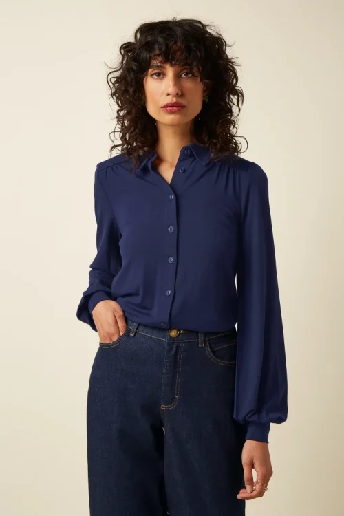 Carina Blouse Tulum Ink Blue