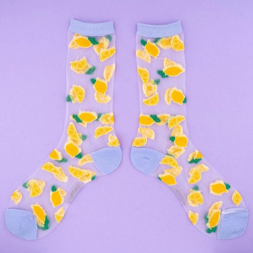 Lemon Sheer Socks