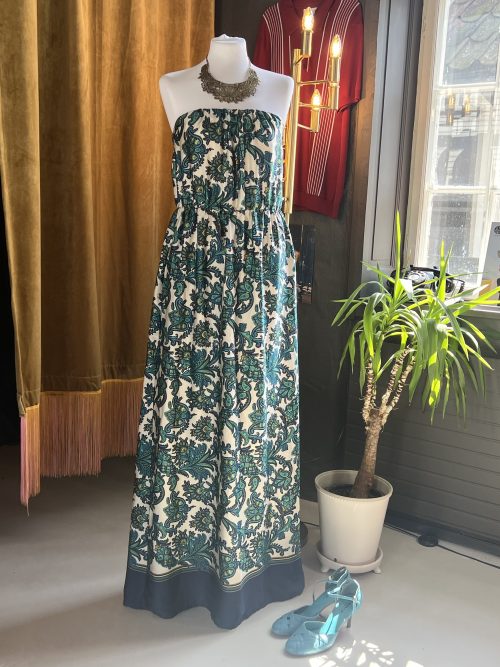 Vintage Stroppeløs Kjole