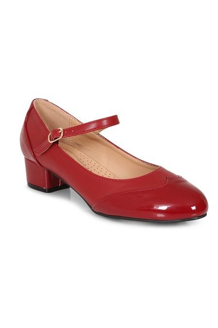 Burgundy broadway Belle block heel