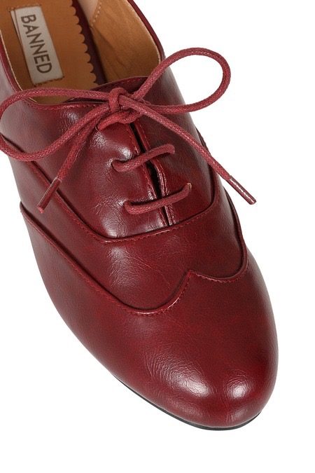 BURGUNDY BELLE EPOQUE BLOCK HEEL - Bilde 4