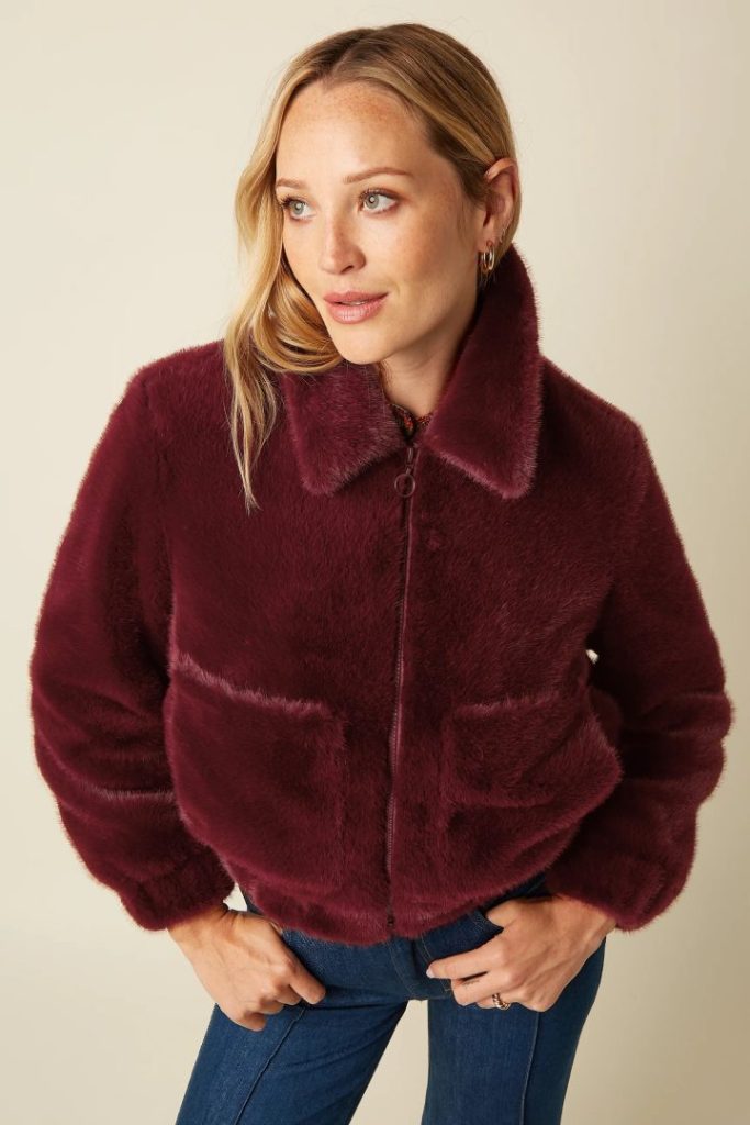 Isla jacket- basil fur