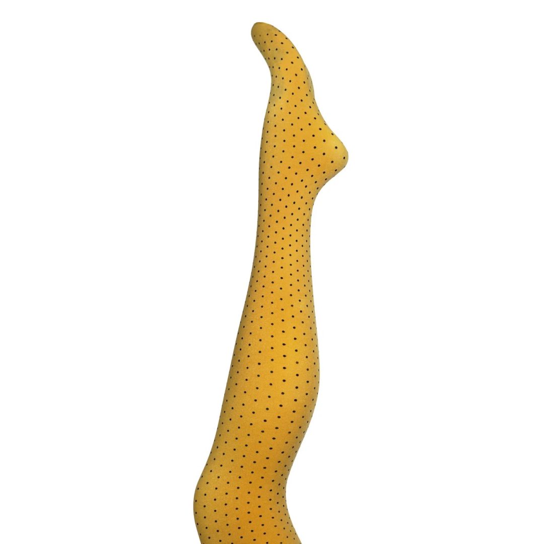Margot strømpebukser Dots Curry Black drops