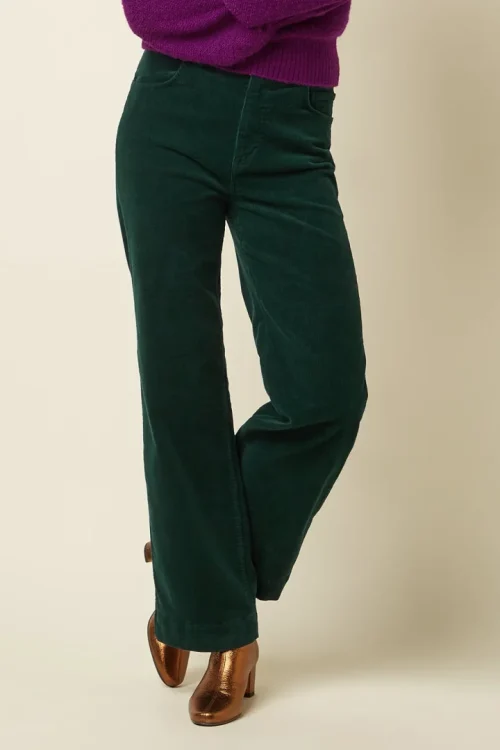 Bob Corduroy Bukser - Pine Green