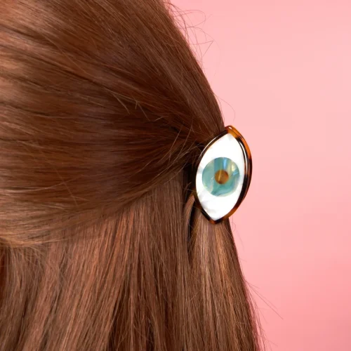 Blue Eye Mini Hair Claw