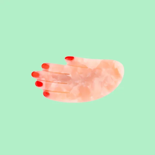 Hand Hair Clip - White