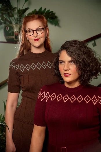 The Darling Diamomd top- Coffee Melange Wool