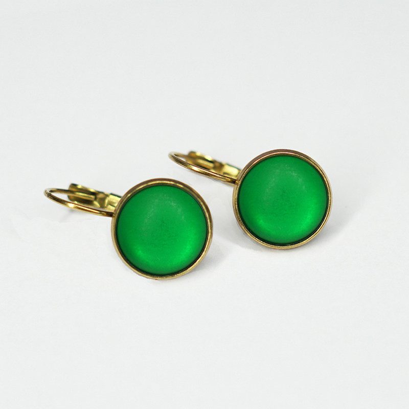 Urban Hippies Øredobber Dots Silky classic green GP